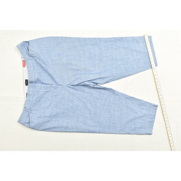 Talbots Women's Blue Linen Blend Perfect Crop Pants Plus Size 24W - Picture 4 of 8